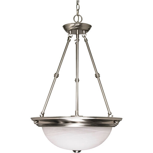 Brentwood 3 Light 15 inch Brushed Nickel Pendant Ceiling Light