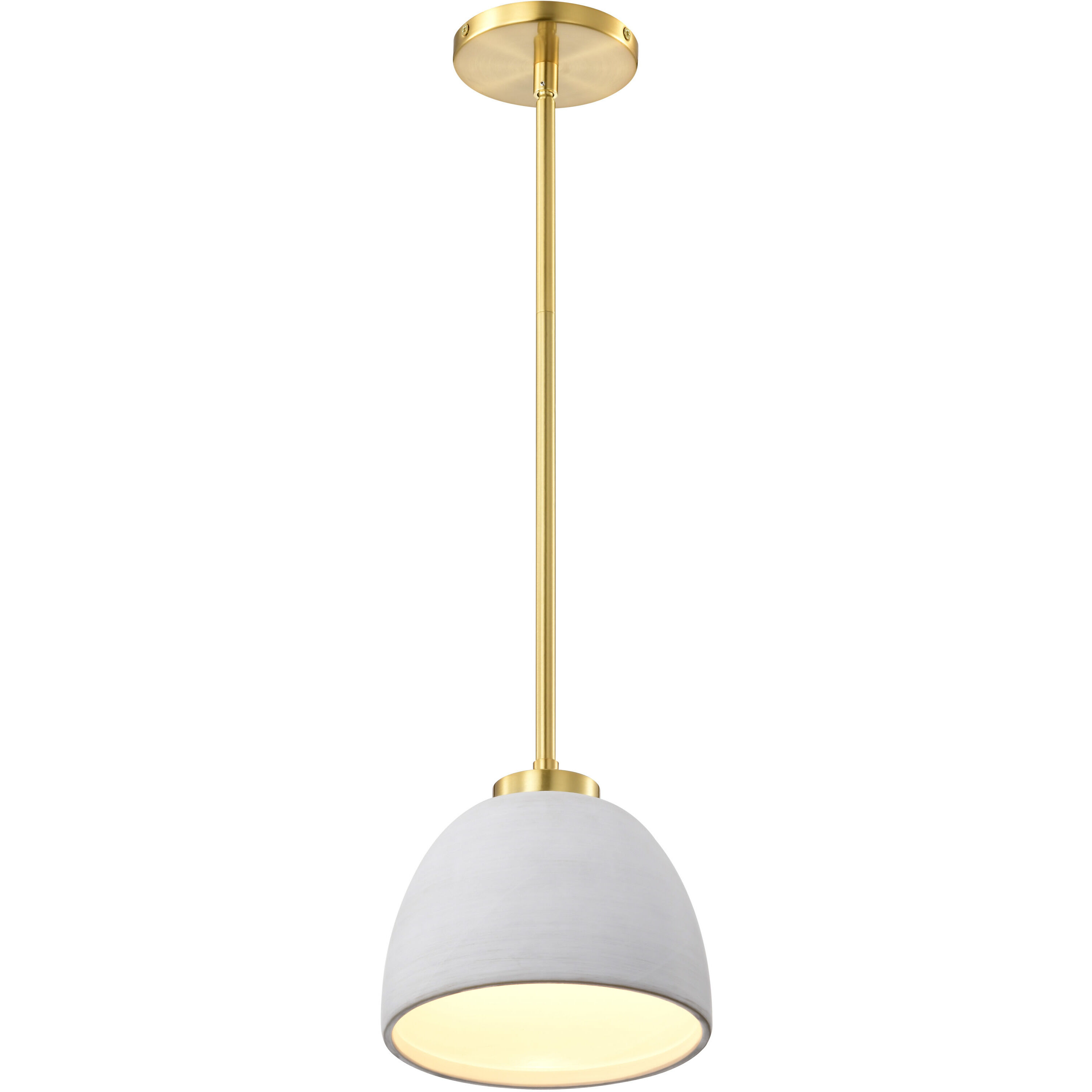 Collins 7.5 inch Brushed Brass Pendant Ceiling Light