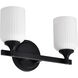 Solara 13.38 inch Matte Black Vanity Wall Light