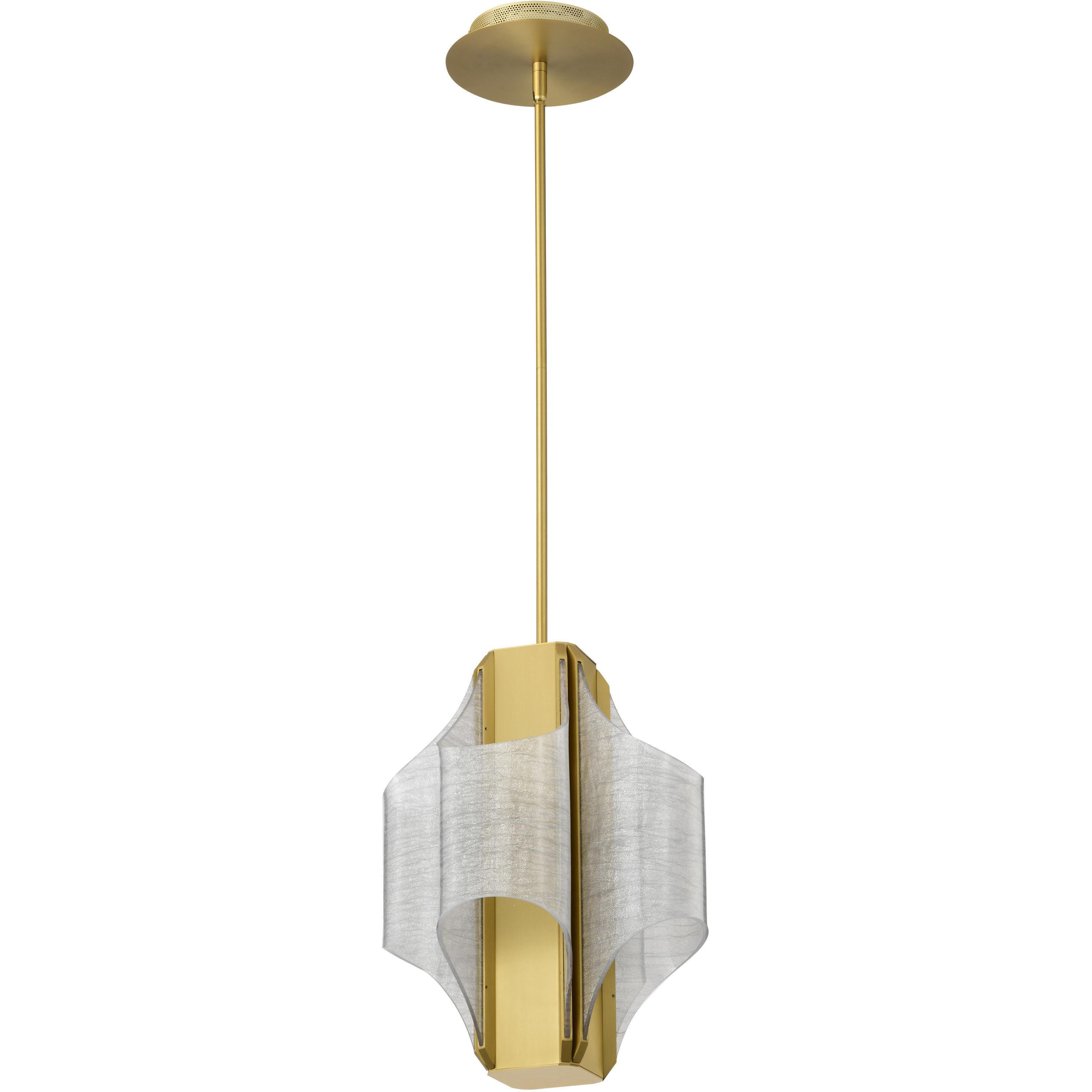 Idris LED 13 inch Vintage Brass Pendant Ceiling Light