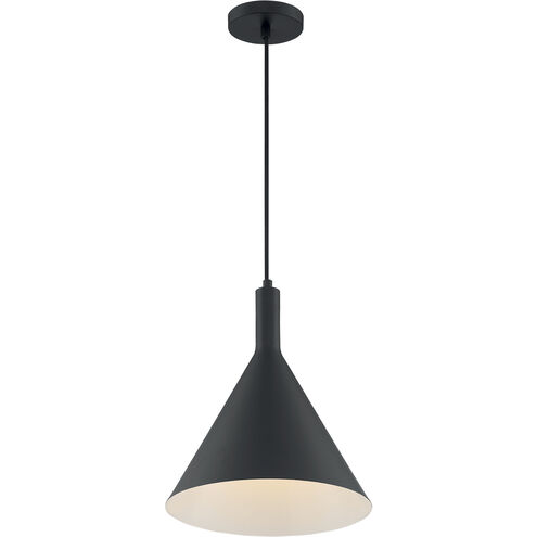 Lightcap 1 Light 12 inch Matte Black Pendant Ceiling Light