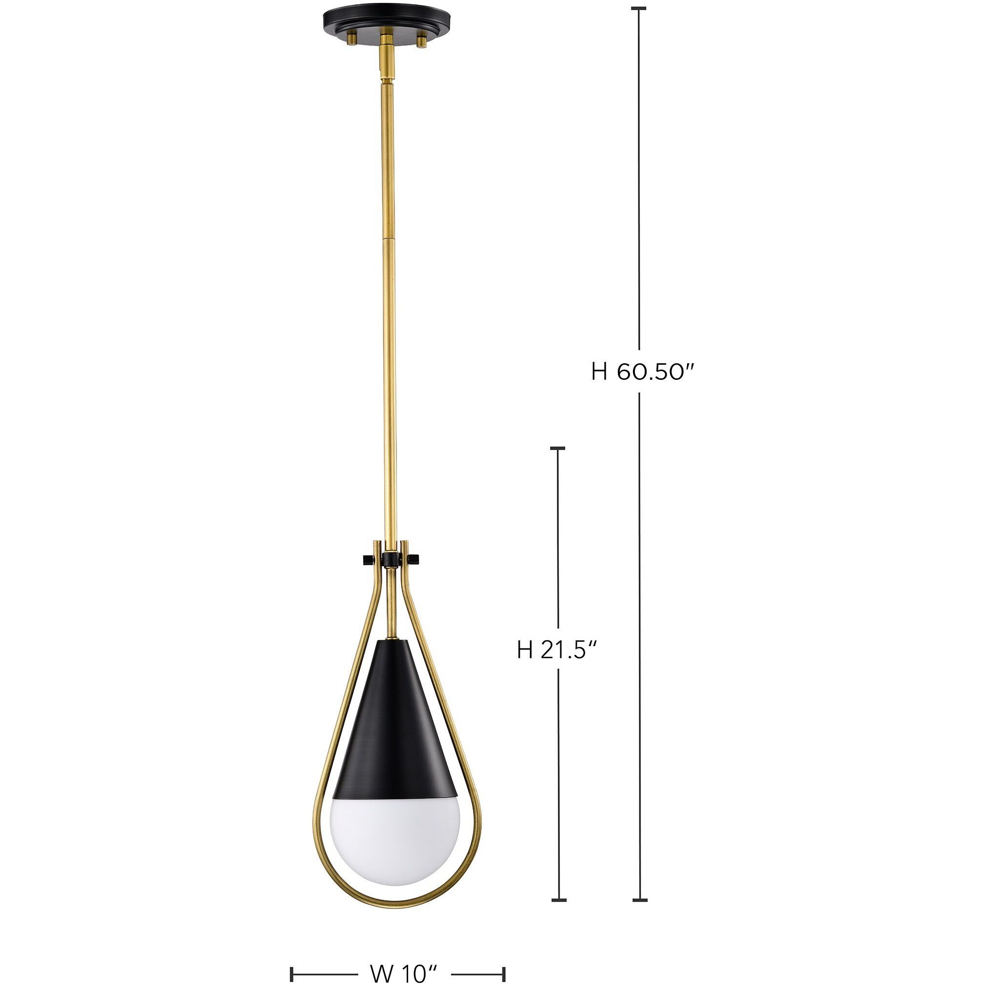 Admiral 1 Light 10 inch Matte Black Pendant Ceiling Light