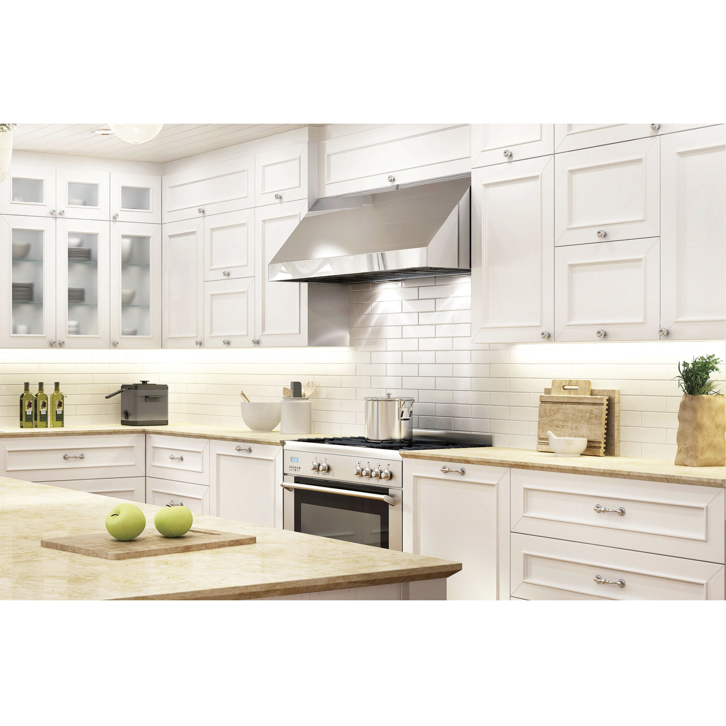 CounterQuick 120 LED 22 inch White Under Cabinet & Cove, Linear Strip