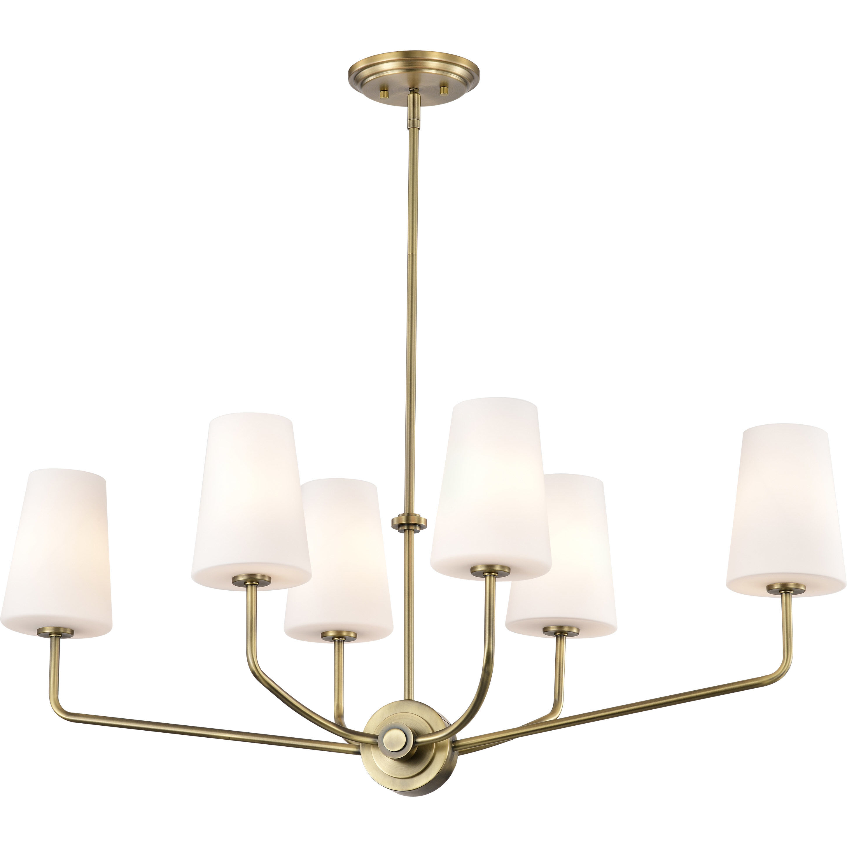 Cordello 18 inch Vintage Brass Island Pendant Ceiling Light