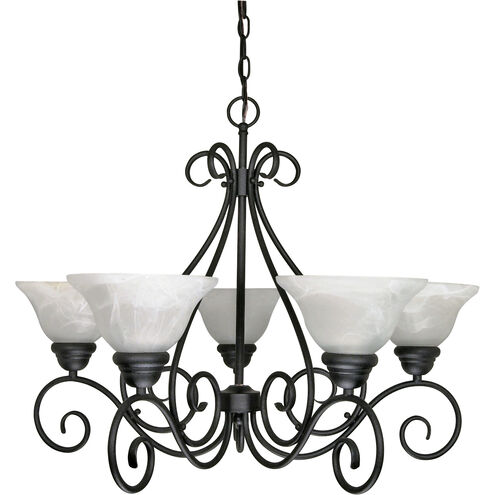 Castillo 5 Light 28 inch Textured Black Chandelier Ceiling Light