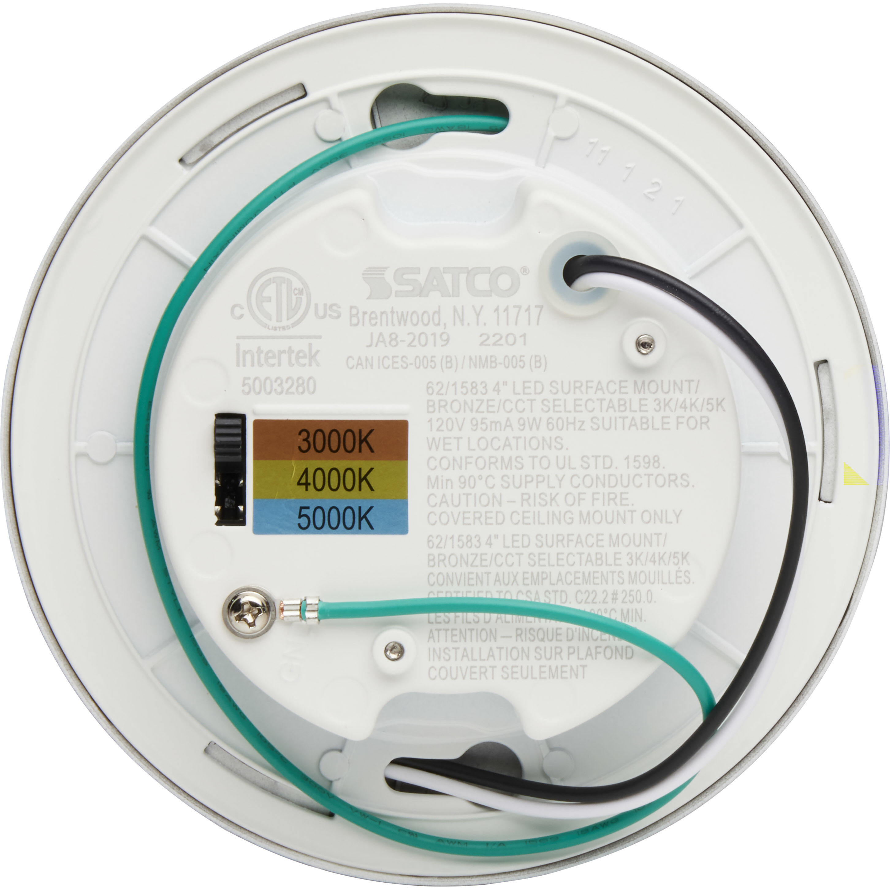 ColorQuick LED 5 inch Bronze Close-to-Ceiling Ceiling Light, Edge Lit