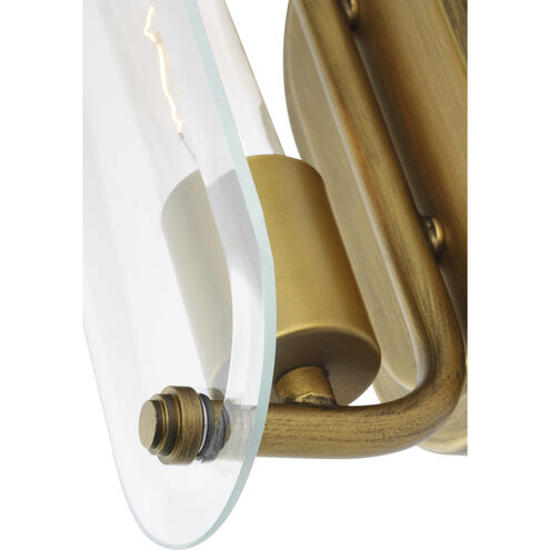 Teton 1 Light 4.38 inch Natural Brass Bathroom Vanity Light Wall Light