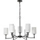 Liam 30 inch Matte Black Chandelier Ceiling Light