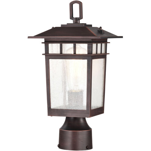 Cove Neck 14 inch Rustic Bronze Post Lantern, Small