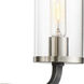 Sherwood 4 Light 32 inch Iron Black and Brushed Nickel Accents Vanity Light Wall Light