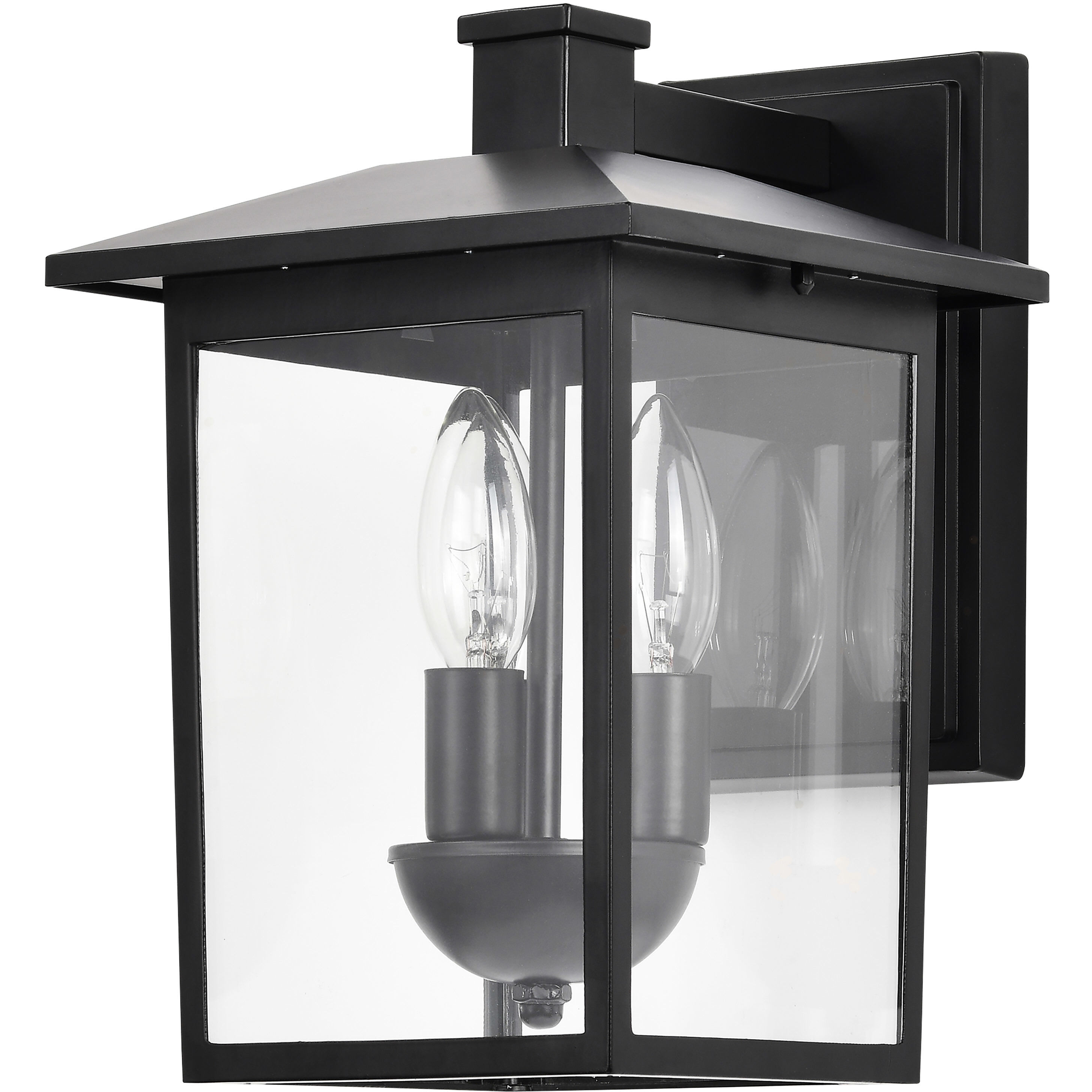 Jamesport 11 inch Matte Black Outdoor Wall Lantern, Small