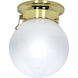 Brentwood 1 Light 6 inch Polished Brass Flush Mount Ceiling Light