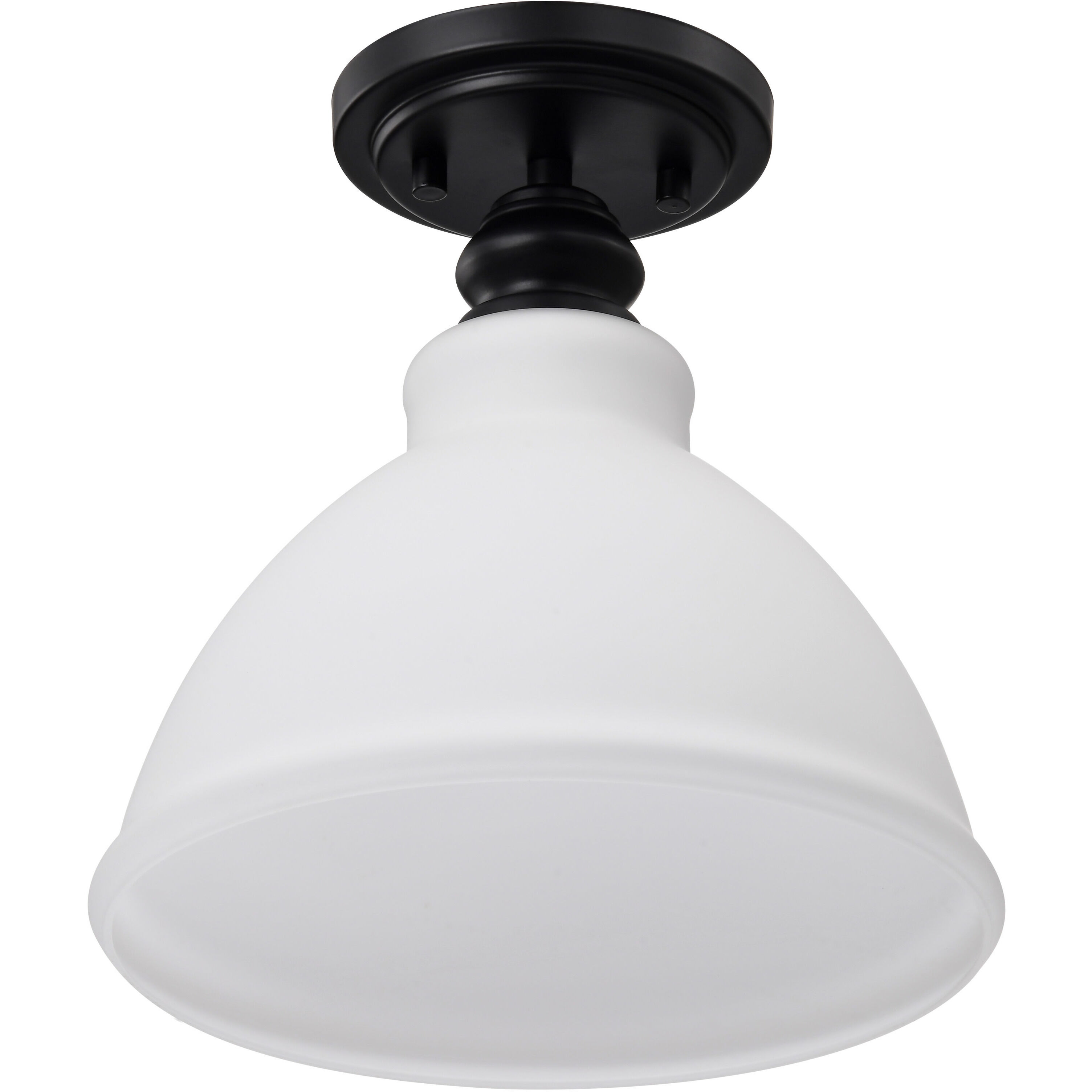 Russel 10 inch Matte Black Semi Flush Mount Ceiling Light