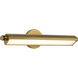 Auden LED 23.5 inch Vintage Brass Vanity Wall Light