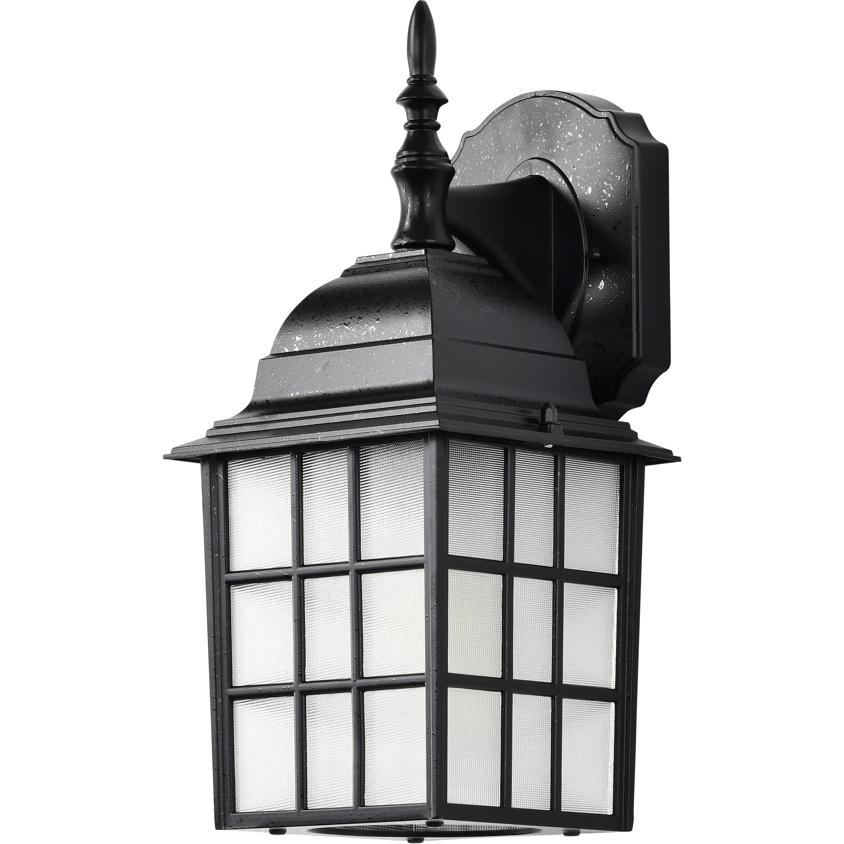 Adams 1 Light 14 inch Textured Black Outdoor Wall Lantern
