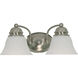 Brentwood 2 Light 15 inch Brushed Nickel Vanity Light Wall Light