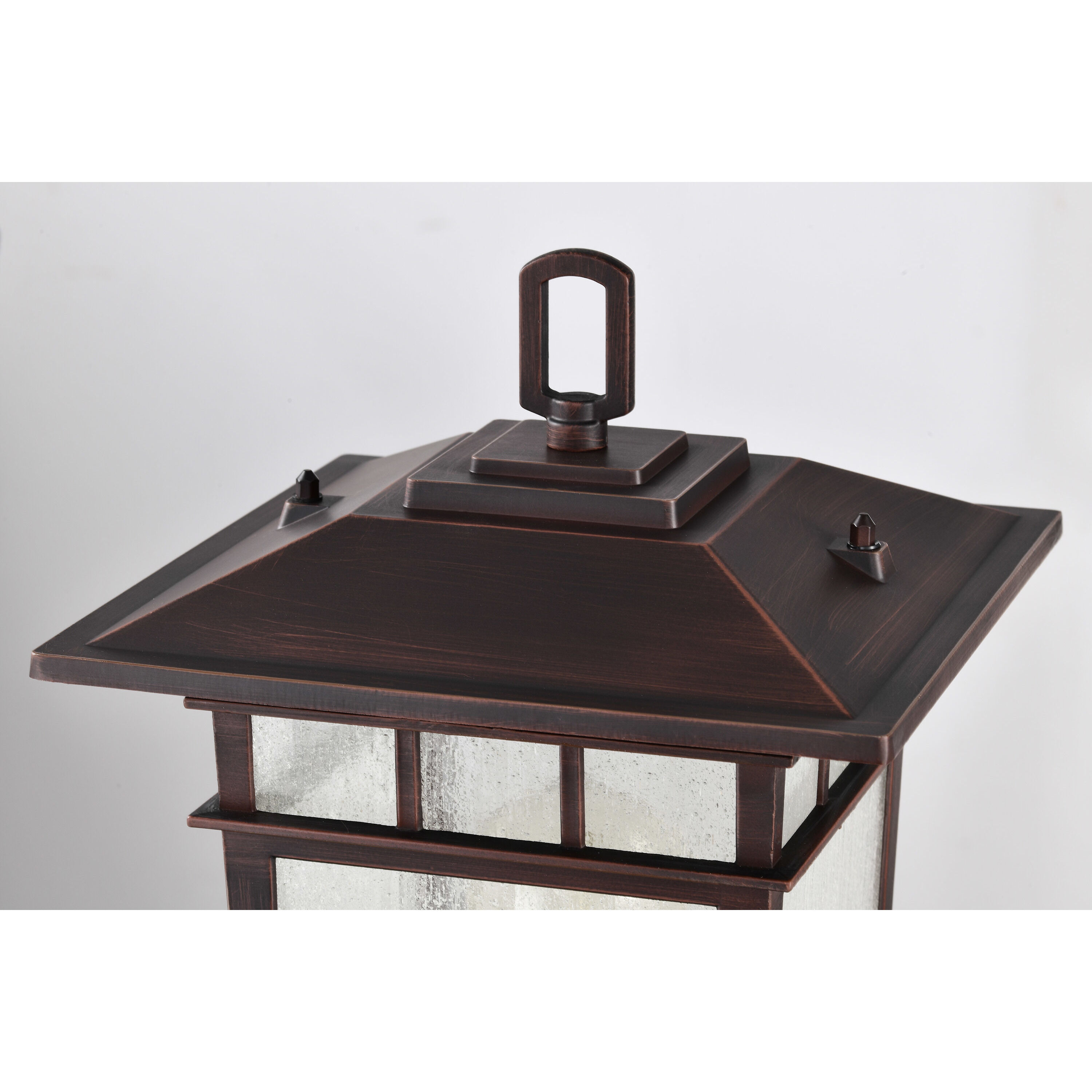 Cove Neck 16 inch Rustic Bronze Post Lantern, Large