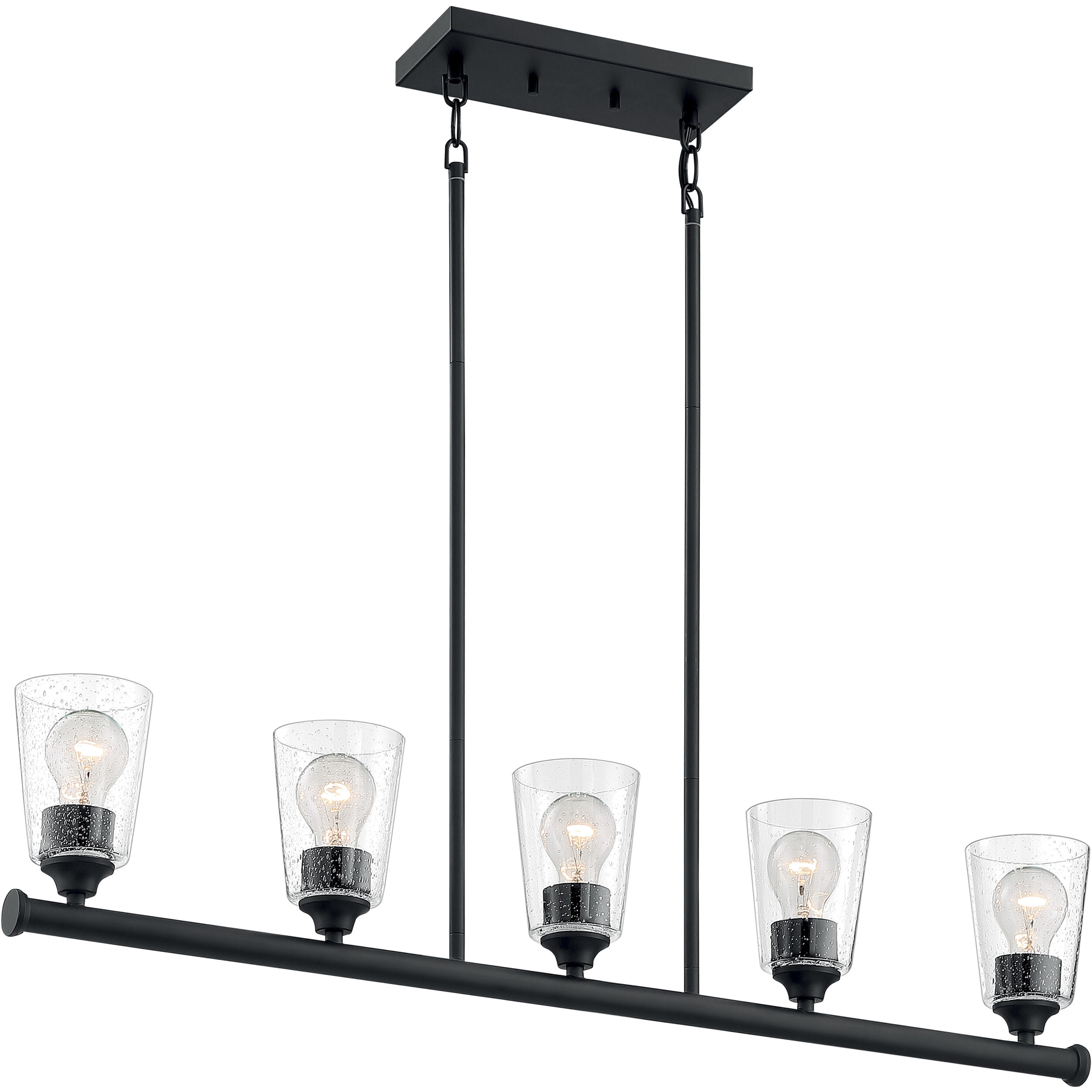 Bransel 5 Light 4.5 inch Matte Black Pendant Ceiling Light