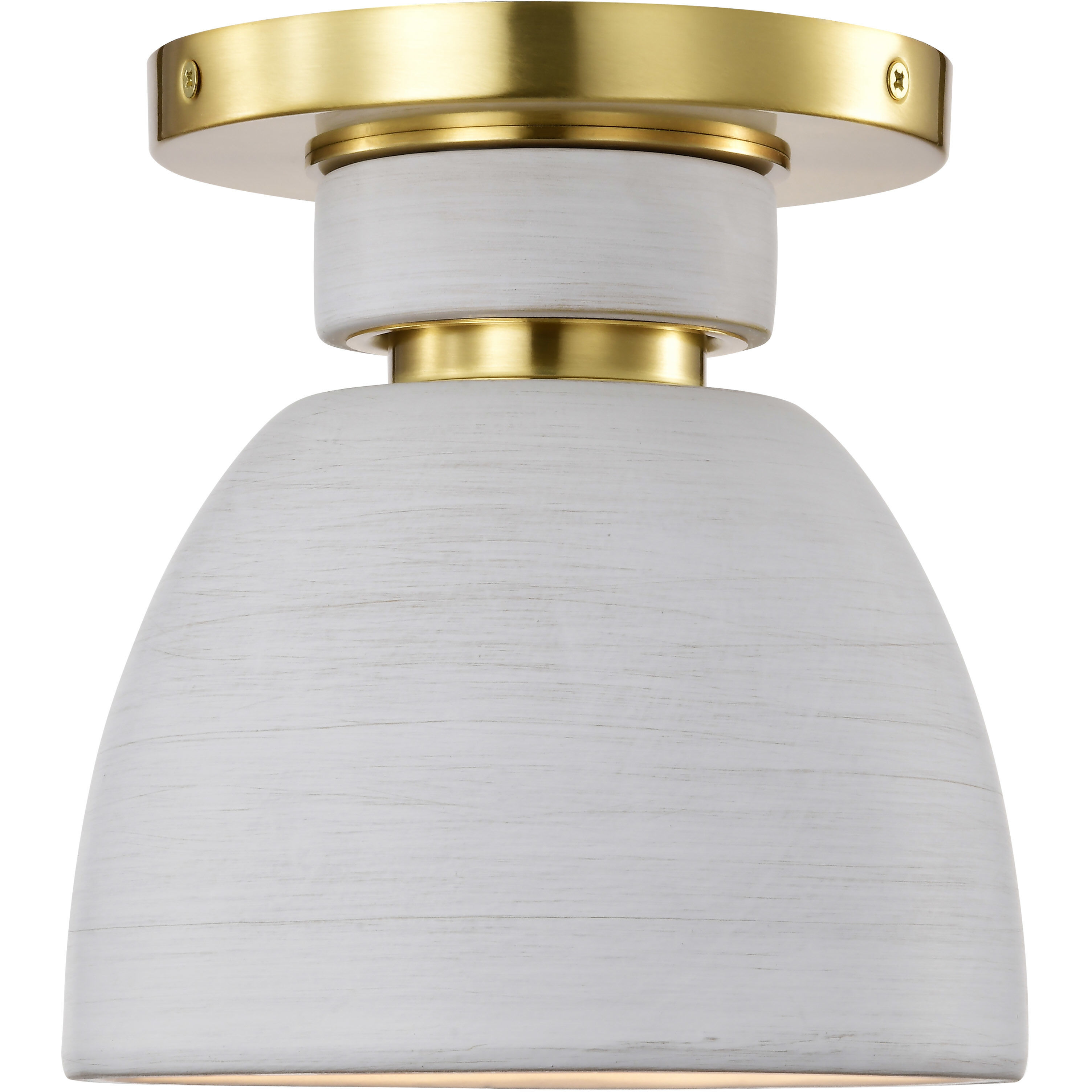 Collins 7.5 inch Brushed Brass Flush Mount Ceiling Light
