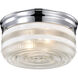Brentwood 2 Light 10 inch Polished Chrome Flush Mount Ceiling Light