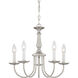 Brentwood 5 Light 18 inch Brushed Nickel Chandelier Ceiling Light