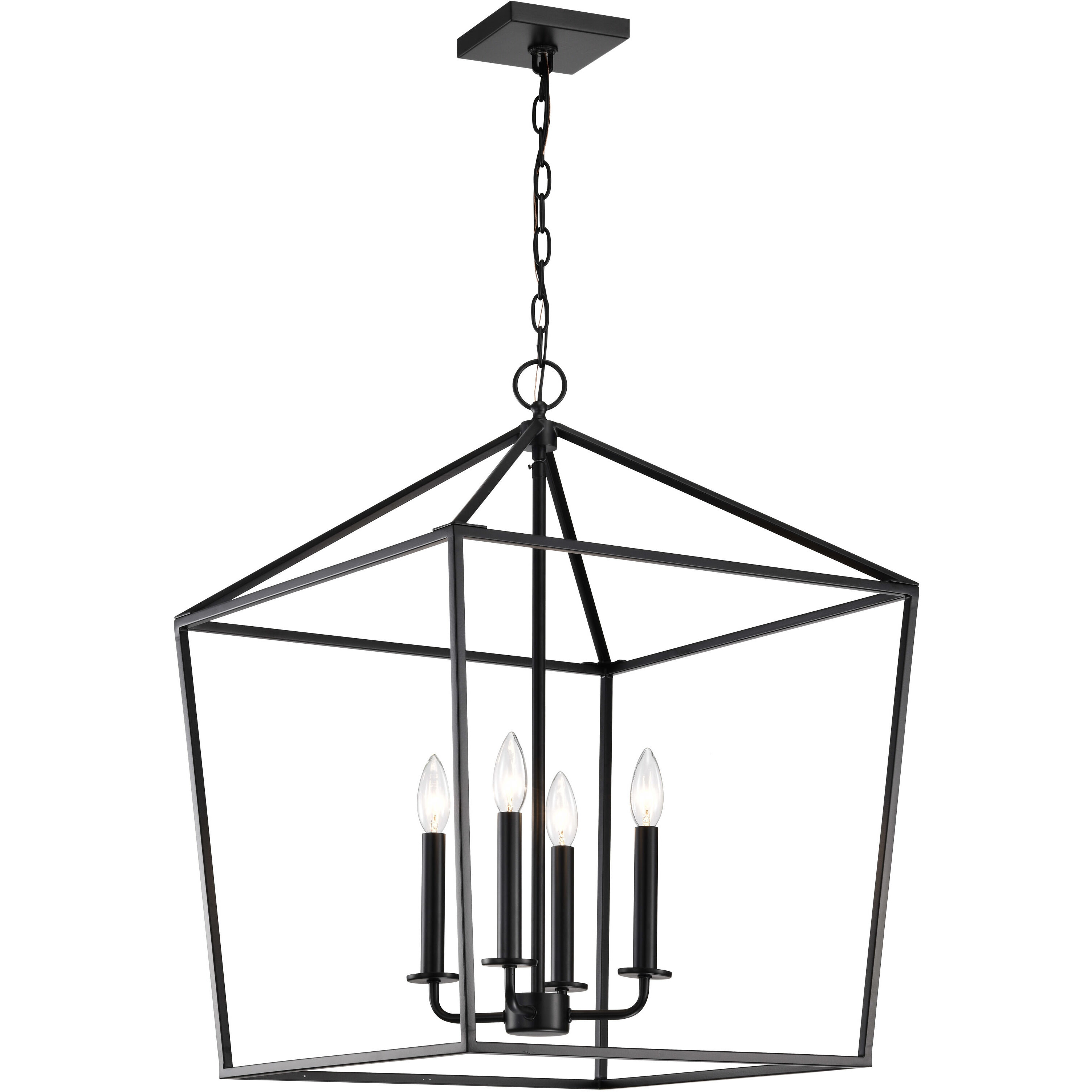 Emma 4 Light 20 inch Matte Black Pendant Ceiling Light