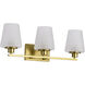 Lune 24 inch Vintage Brass Vanity Wall Light
