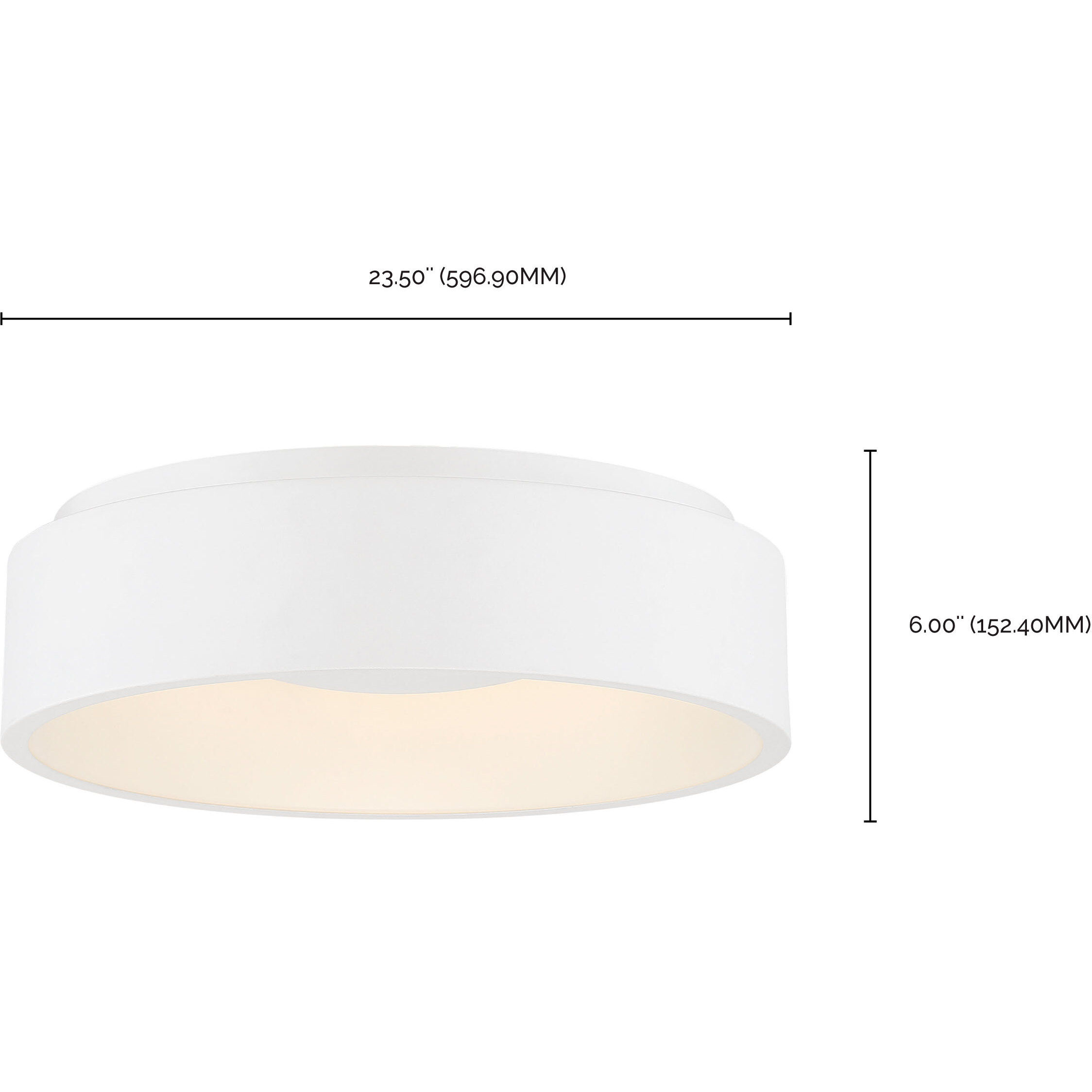 Orbit LED 23 inch White Flush Mount Ceiling Light