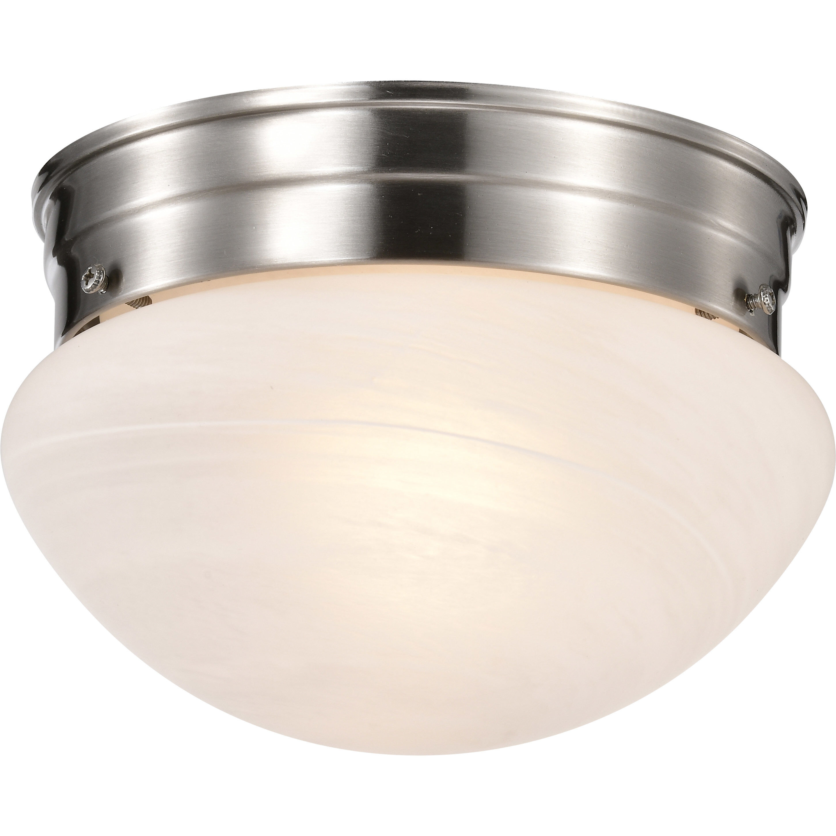 Brentwood 1 Light 8 inch Brushed Nickel Flush Mount Ceiling Light