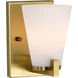 Royale 4.5 inch Burnished Brass Vanity Wall Light