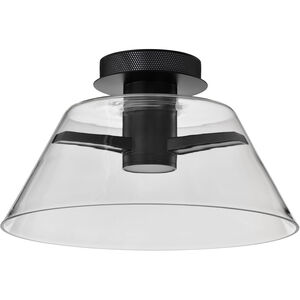 Edmond LED 17 inch Matte Black Semi Flush Mount Ceiling Light