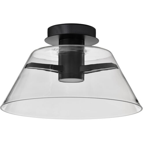 Edmond LED 17 inch Matte Black Semi Flush Mount Ceiling Light