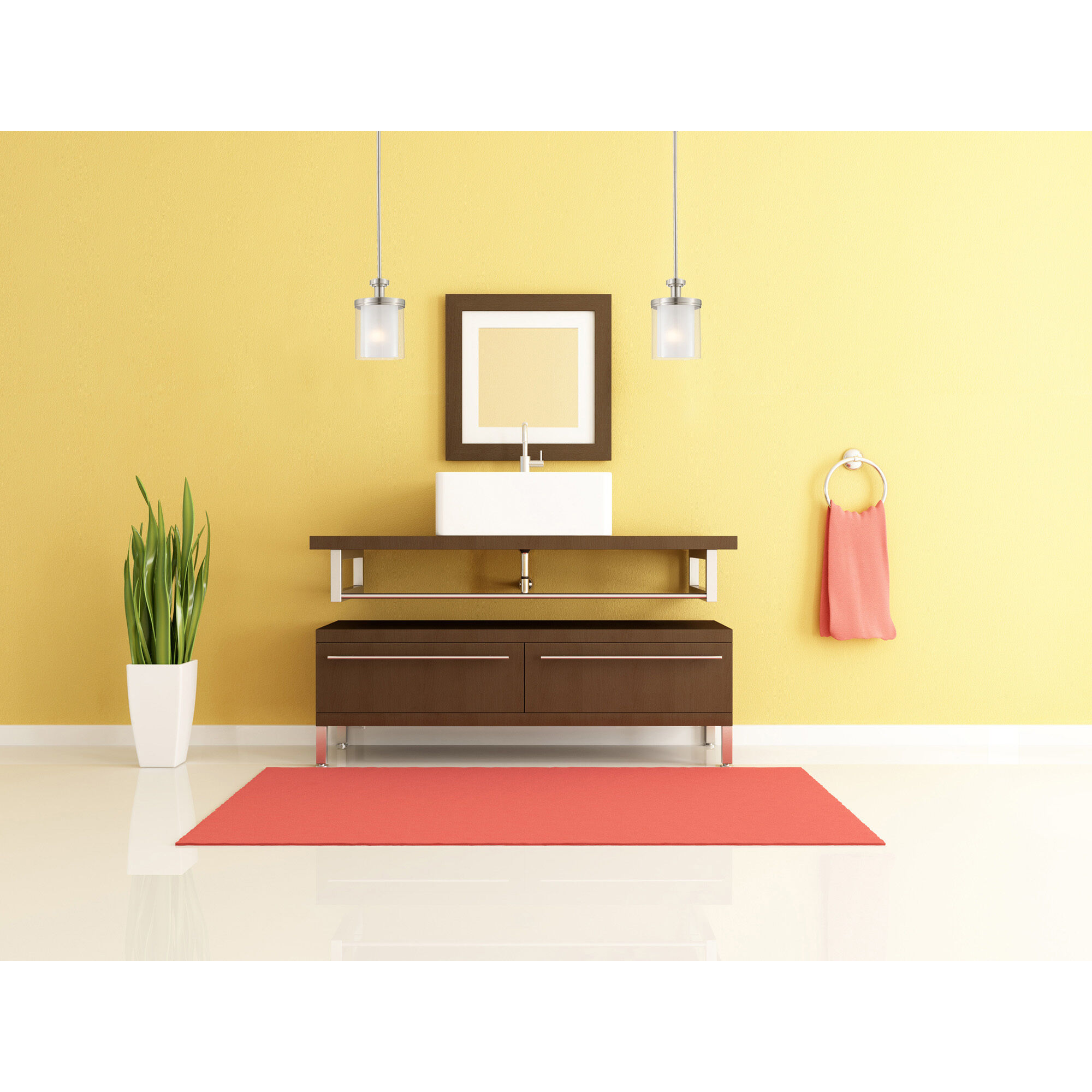 Decker 1 Light 6 inch Brushed Nickel Mini Pendant Ceiling Light