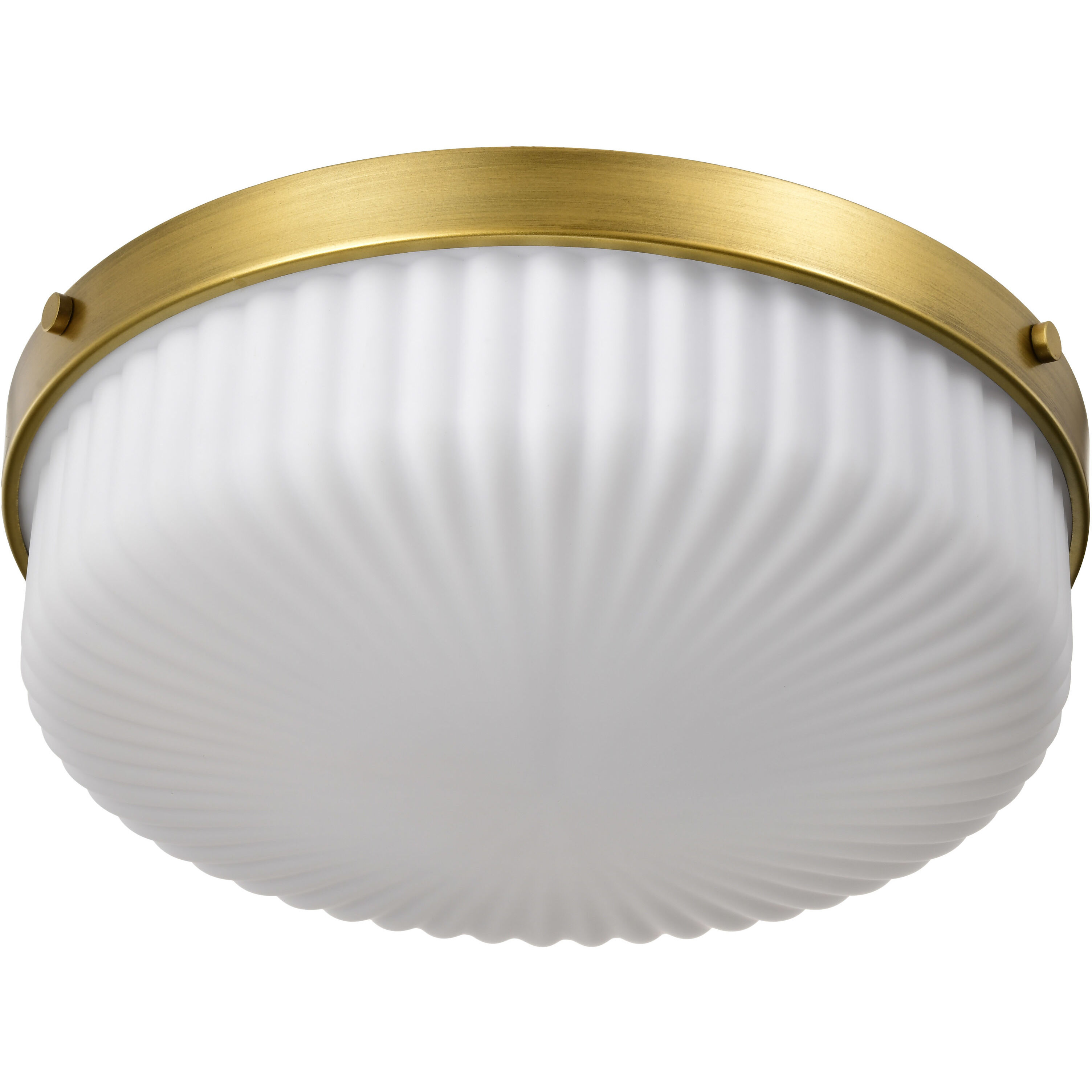 Solara 16.63 inch Natural Brass Flush Mount Ceiling Light
