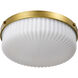 Solara 16.63 inch Natural Brass Flush Mount Ceiling Light