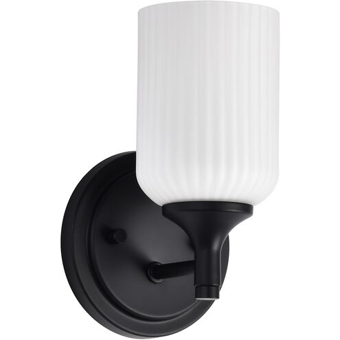 Solara 5 inch Matte Black Vanity Wall Light