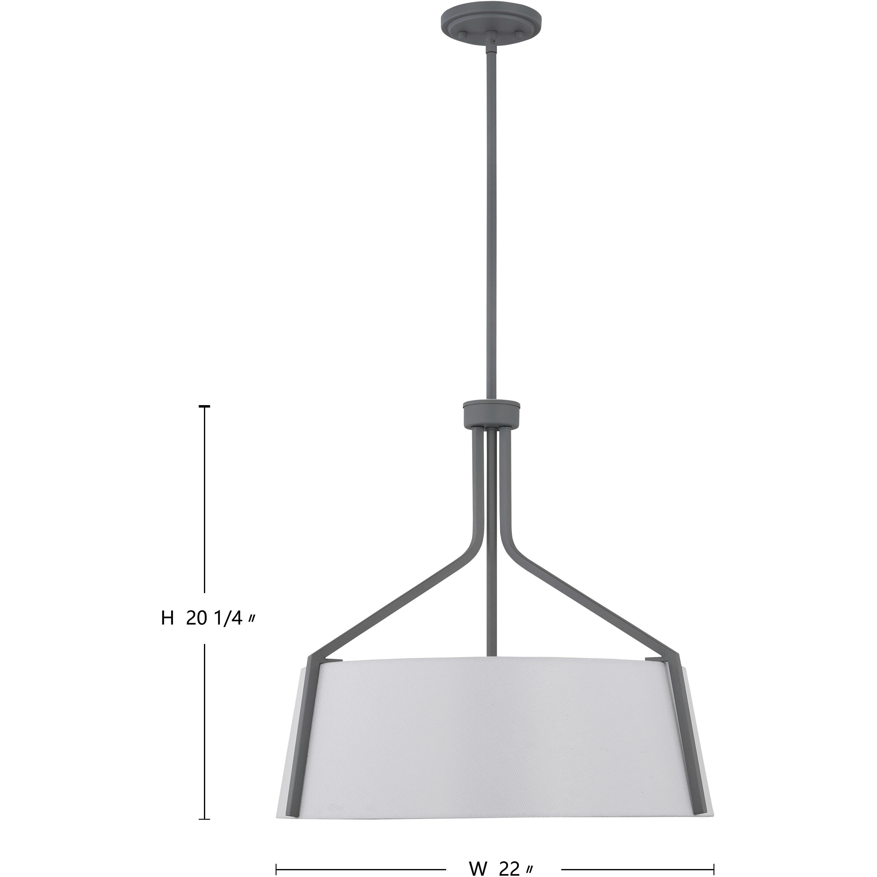 Livingston 4 Light 22 inch Putty Gray Pendant Ceiling Light