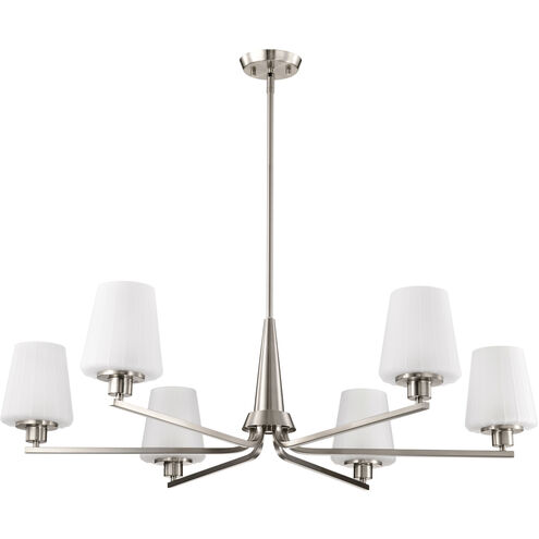 Lune 40 inch Brushed Nickel Chandelier Ceiling Light