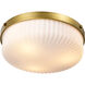 Solara 16.63 inch Natural Brass Flush Mount Ceiling Light