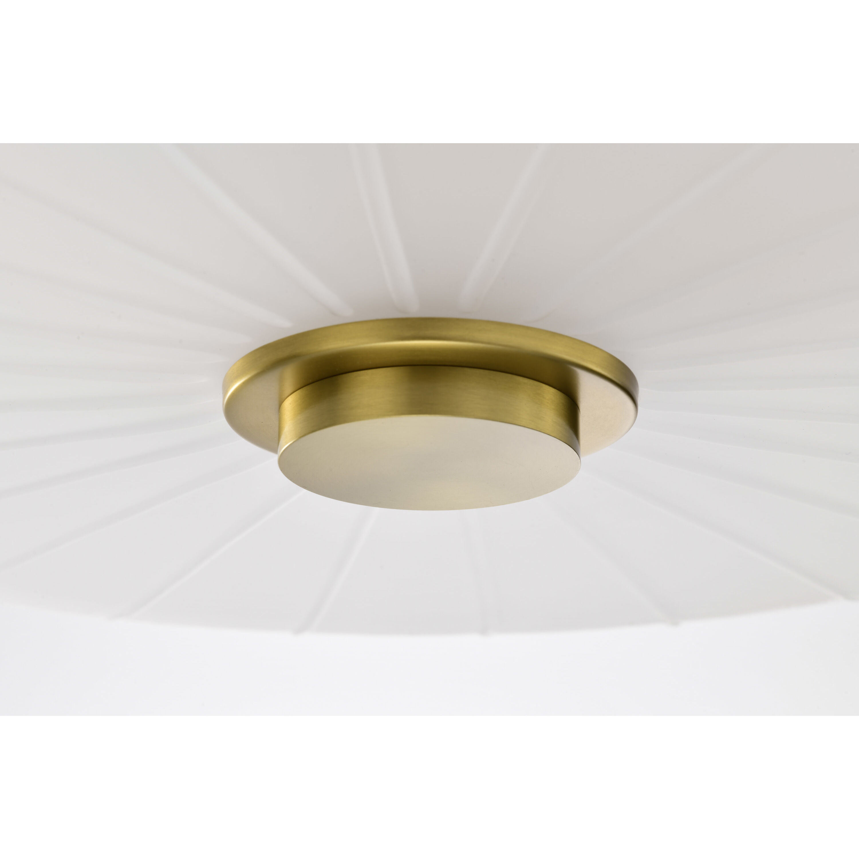 Lune 16 inch Vintage Brass Semi Flush Mount Ceiling Light