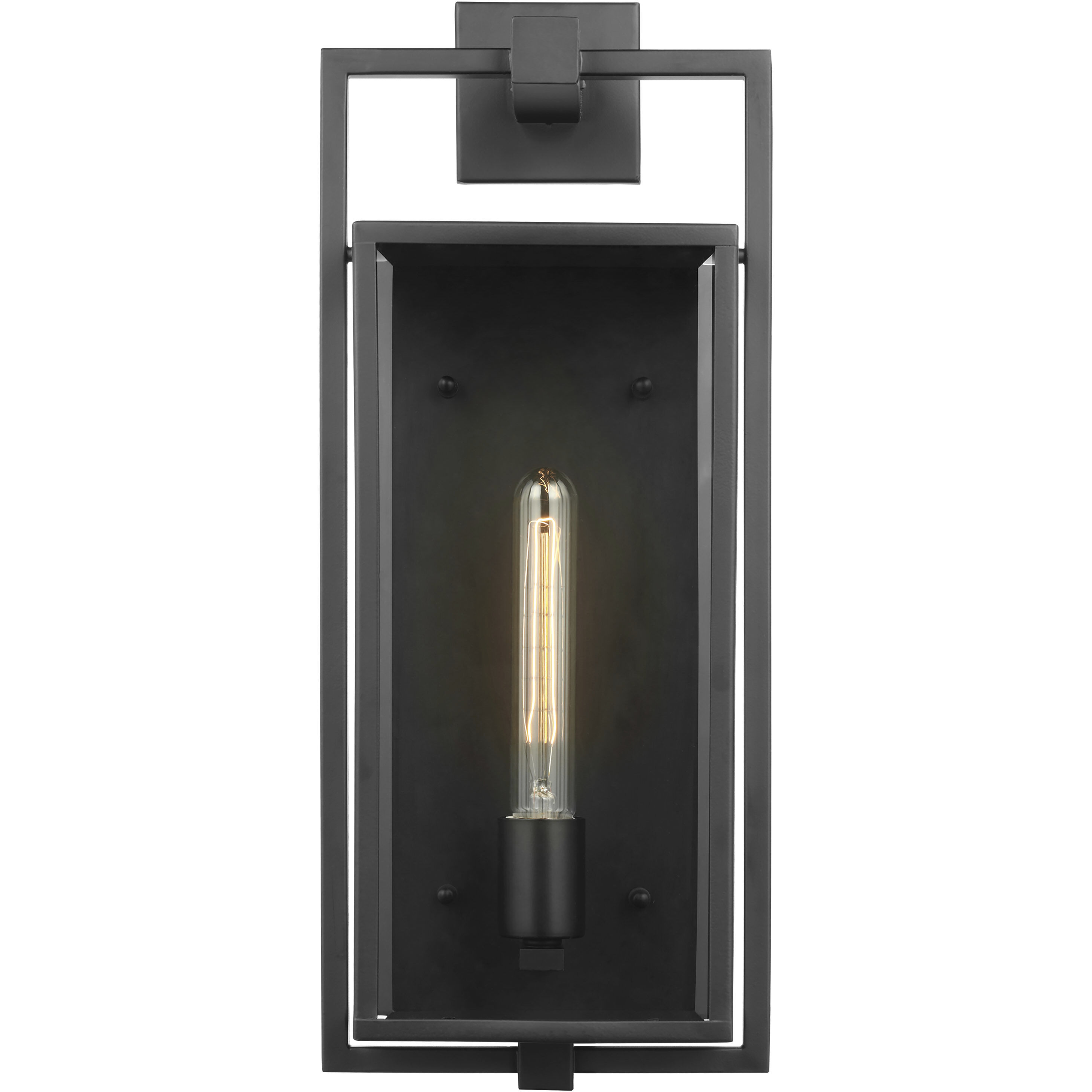 Exhibit 1 Light 20 inch Matte Black Outdoor Wall Sconce
