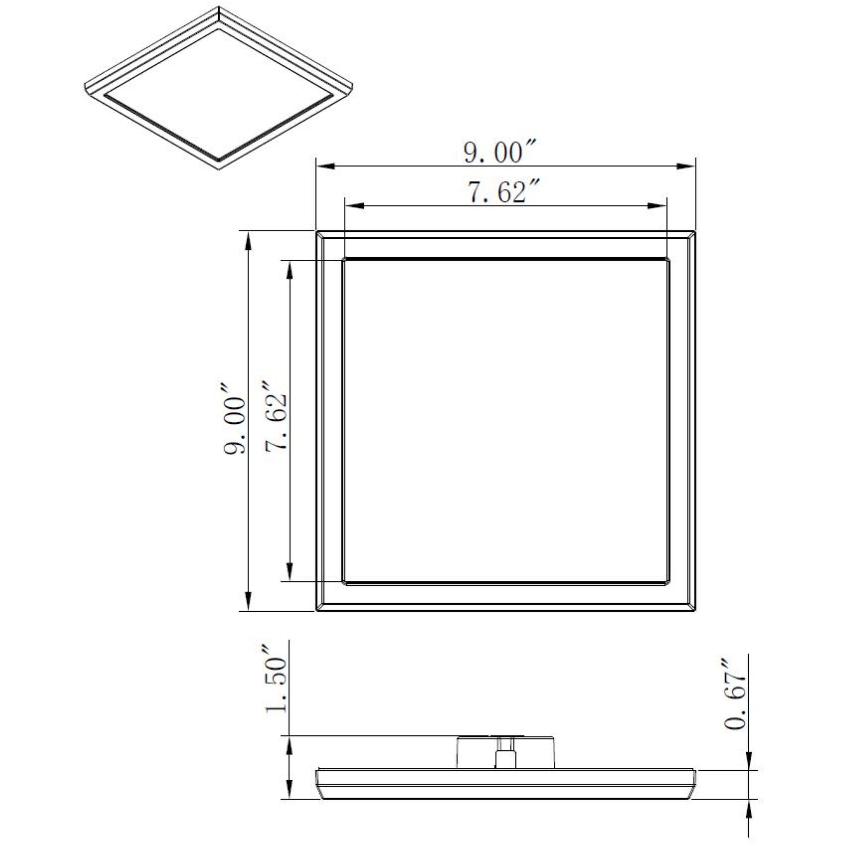 Blink LED 9 inch White Flush Mount Ceiling Light