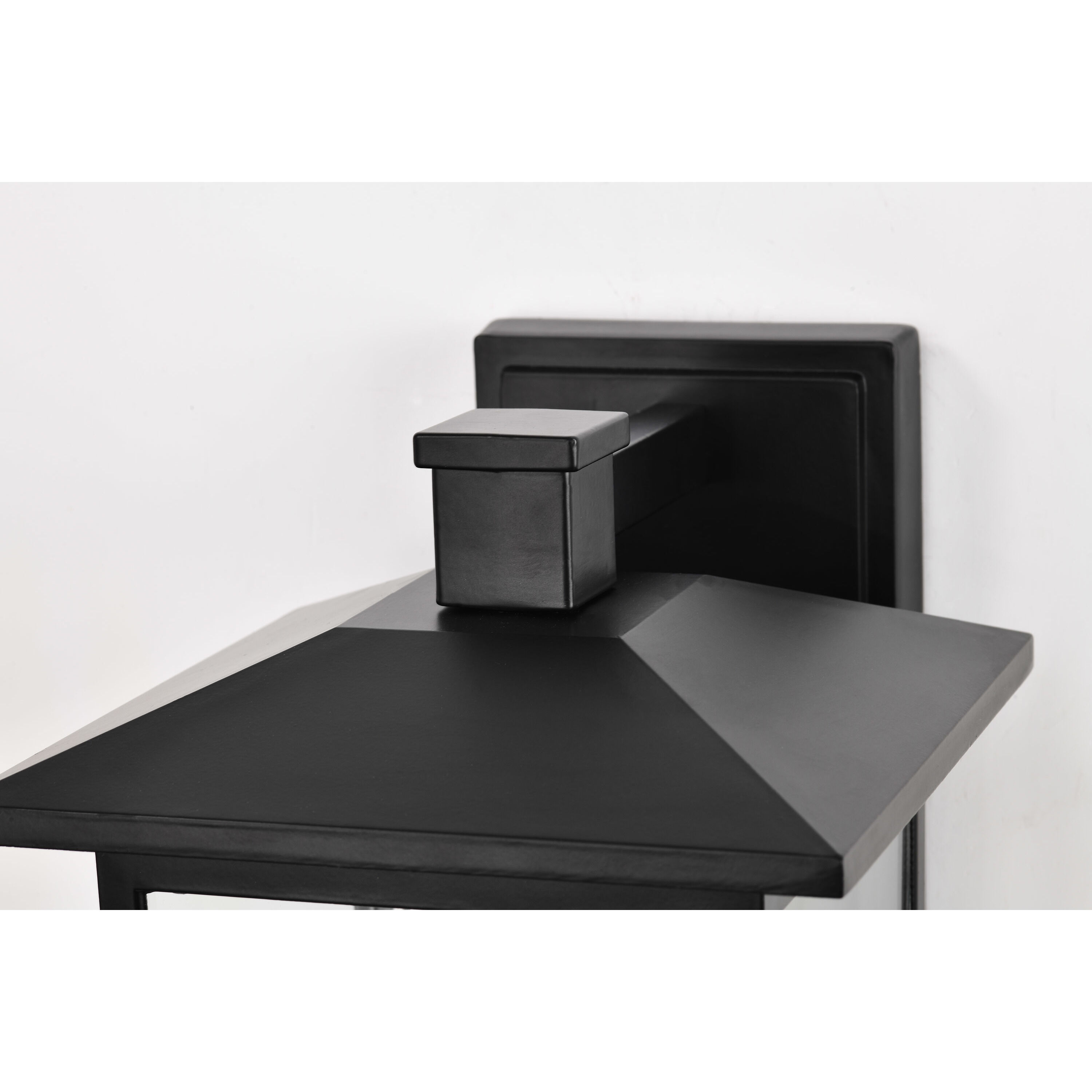 Jamesport 11 inch Matte Black Outdoor Wall Lantern, Small