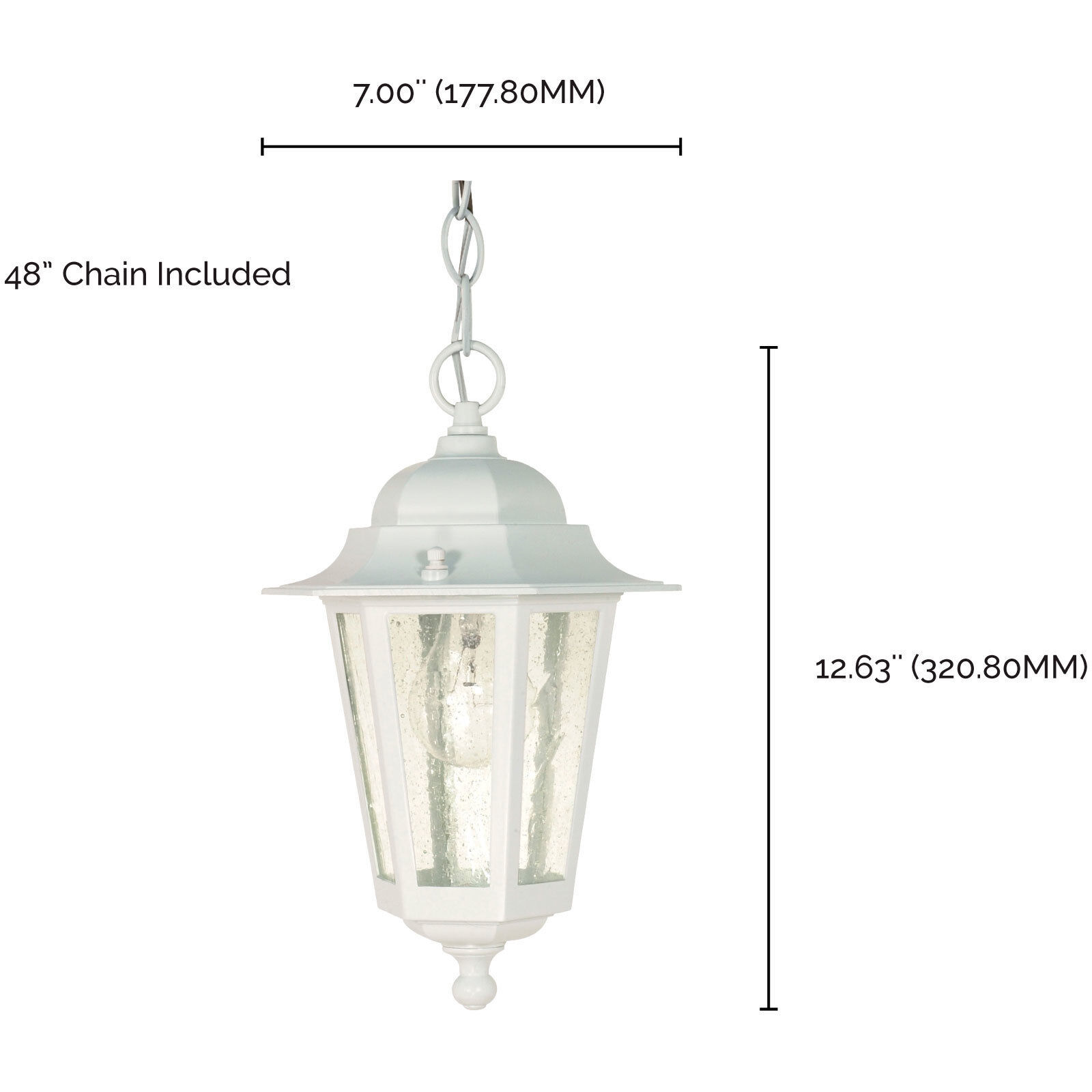 Cornerstone 1 Light 7 inch White Outdoor Hanging Lantern