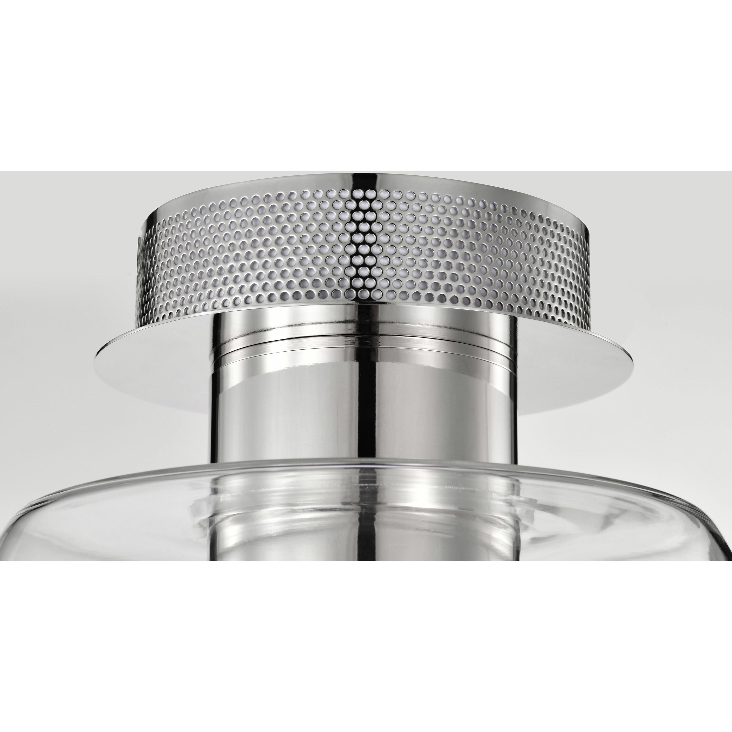 Edmond LED 13.63 inch Polished Nickel Semi Flush Mount Ceiling Light