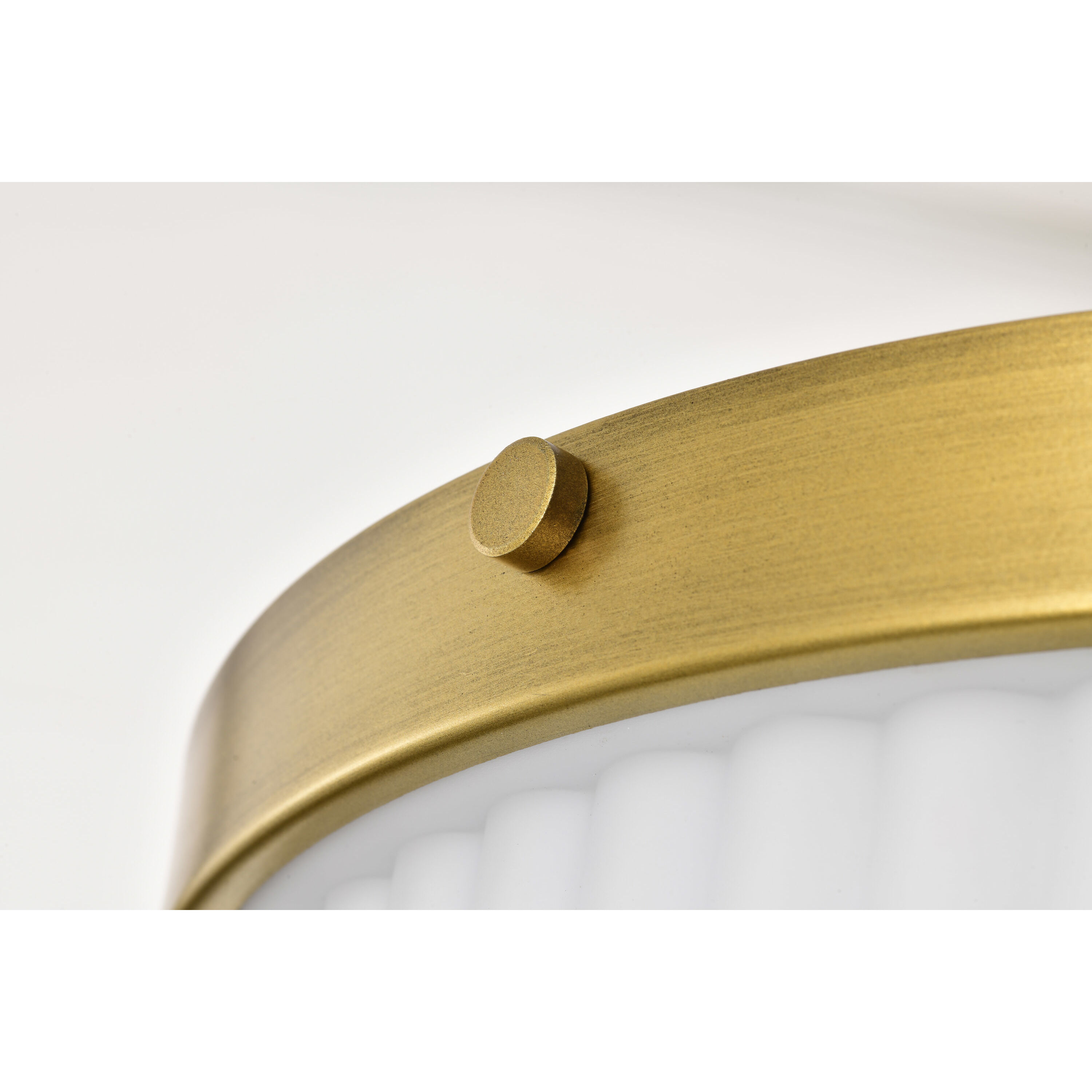 Solara 16.63 inch Natural Brass Flush Mount Ceiling Light