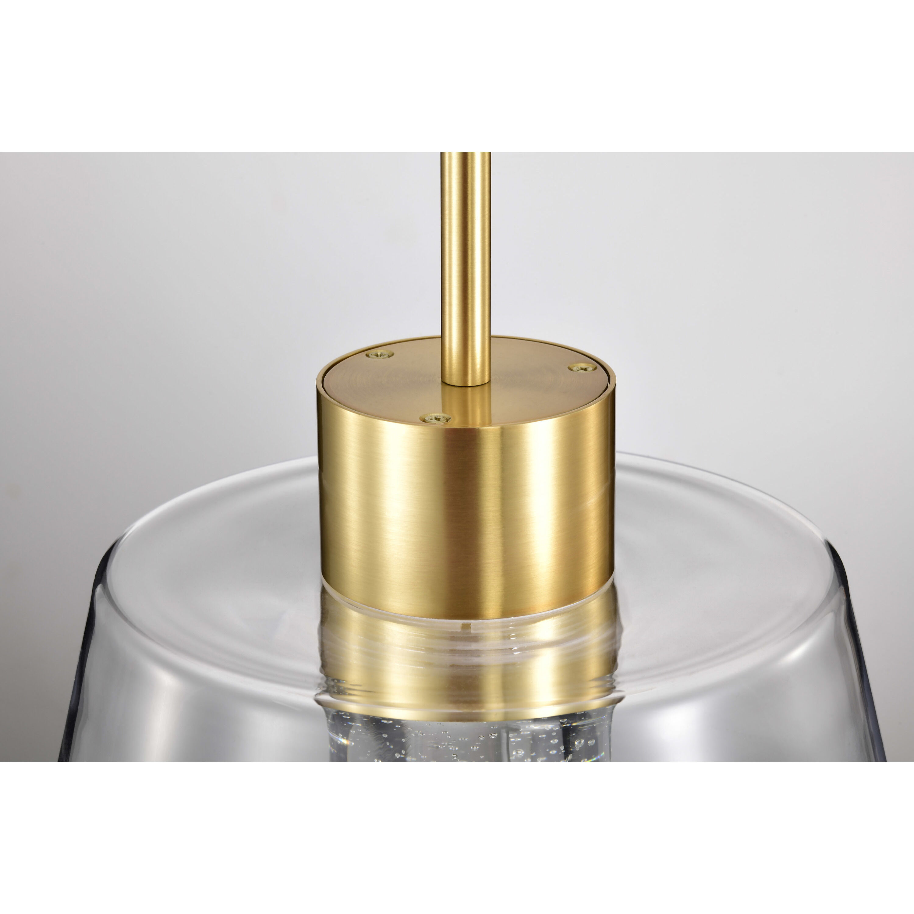 Aura LED 12 inch Brushed Brass Pendant Ceiling Light