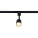 Brentwood 1 Light 120 Matte Black and Brushed Brass Track Lighting Ceiling Light