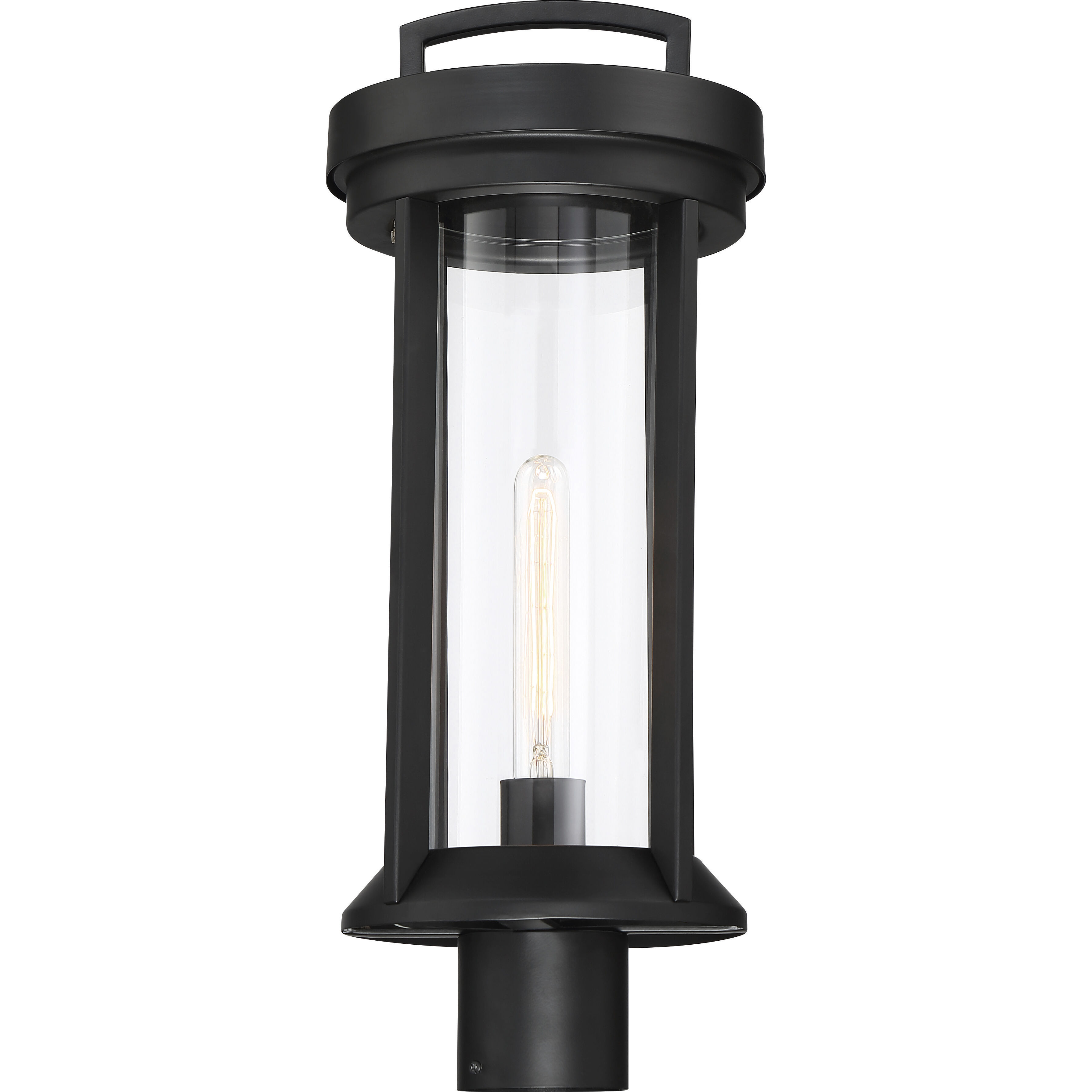 Huron 1 Light 21 inch Aged Bronze and Glass Outdoor Post Lantern