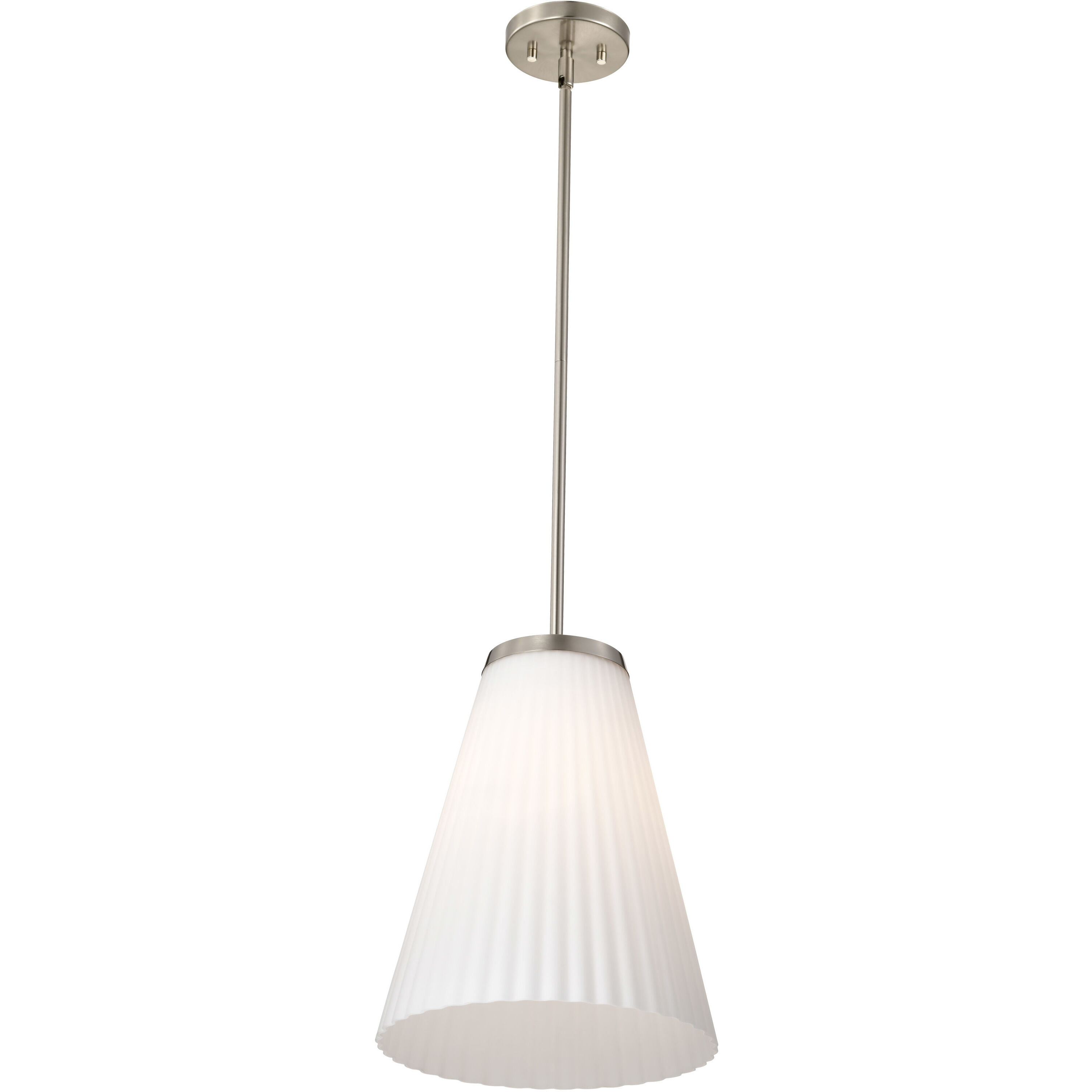 Royale 12 inch Brushed Nickel Pendant Ceiling Light